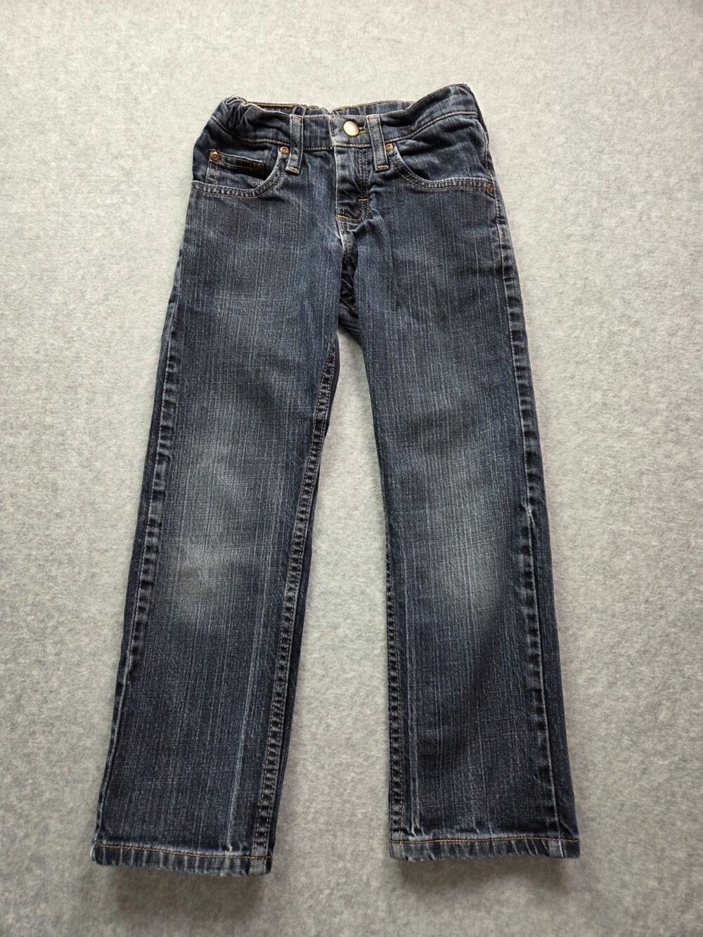 Lee Boys Premium Regular Fit Jeans Dark Wash Denim Size 8 Adjustable Waist Kids